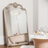 Beatrice Ornate Silver Leaner Mirror